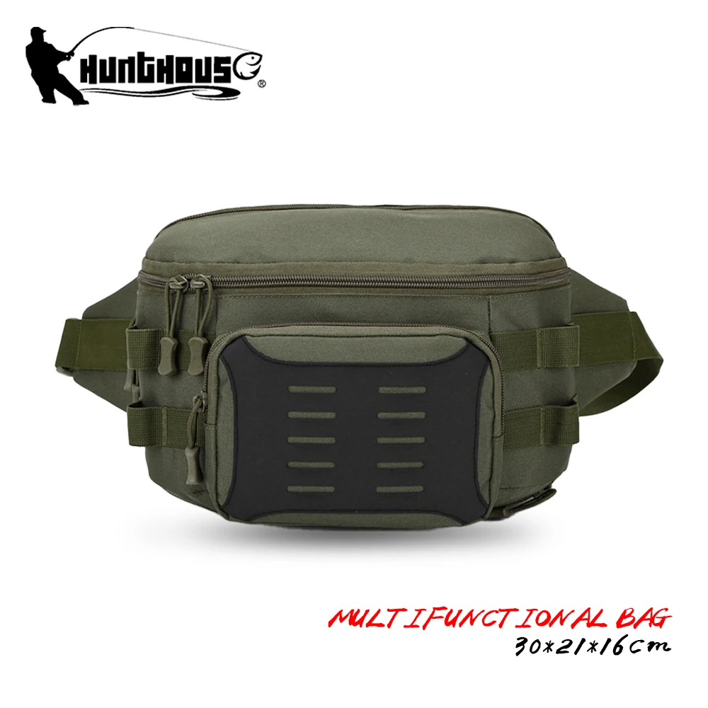 

Hunthouse Fishing Outdoor Battle Bag Multi-Functional Tactical Waist Pack 30*21*16cm Storage Fish Accessories Tackle