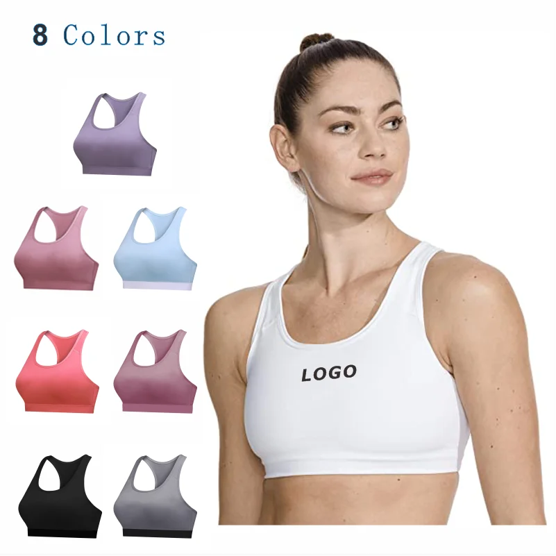 Women U Back Yoga Underwear Padded Crop Tops Underwear Gym  Yoga Sport Sexy Breathable Fitness Running Vest Bras Type 8 Colors