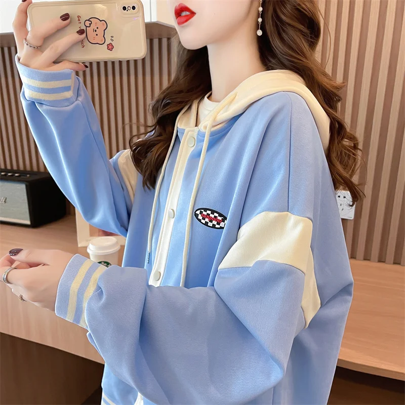 Women's Outerwear 2024 Spring and Autumn New Cardigan Outerwear Women's thin Hoodie Loose Popular Fashionable and Trendy top WLF