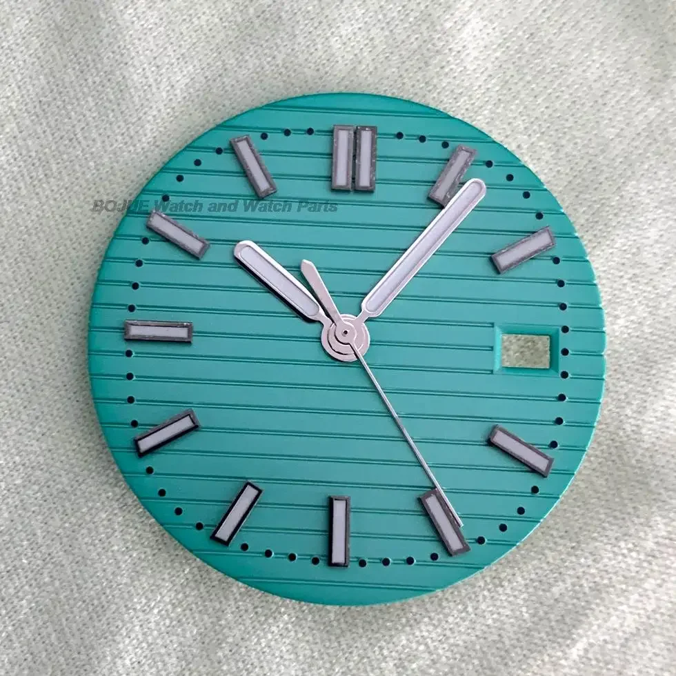 29.8mm relógio dial mãos verde luminoso rosto agulhas ponteiros para nautilus nh35 nh36 movimento relógio peças acessórios sem logotipo