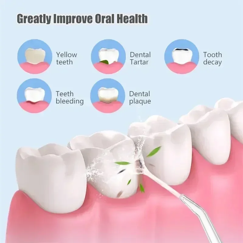 Irrigador Oral portátil, limpiador Dental con chorro de agua, recargable por USB, 4 puntas de chorro, 220ml, 3 modos