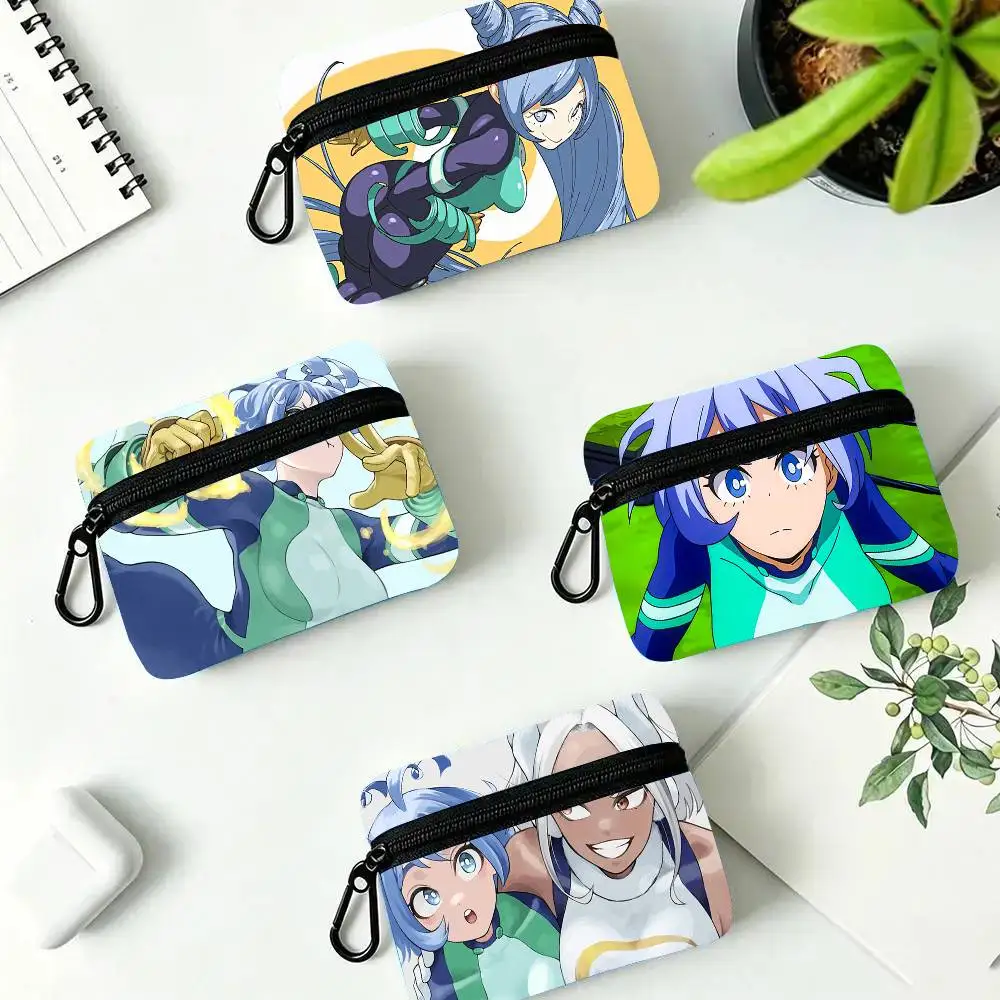 Nejire Hado Anime My H-Hero Academia Oxford Fabric Wallet With Zipper, Hanging Multifunctional Bag For Credit Cards, Keys, Coins