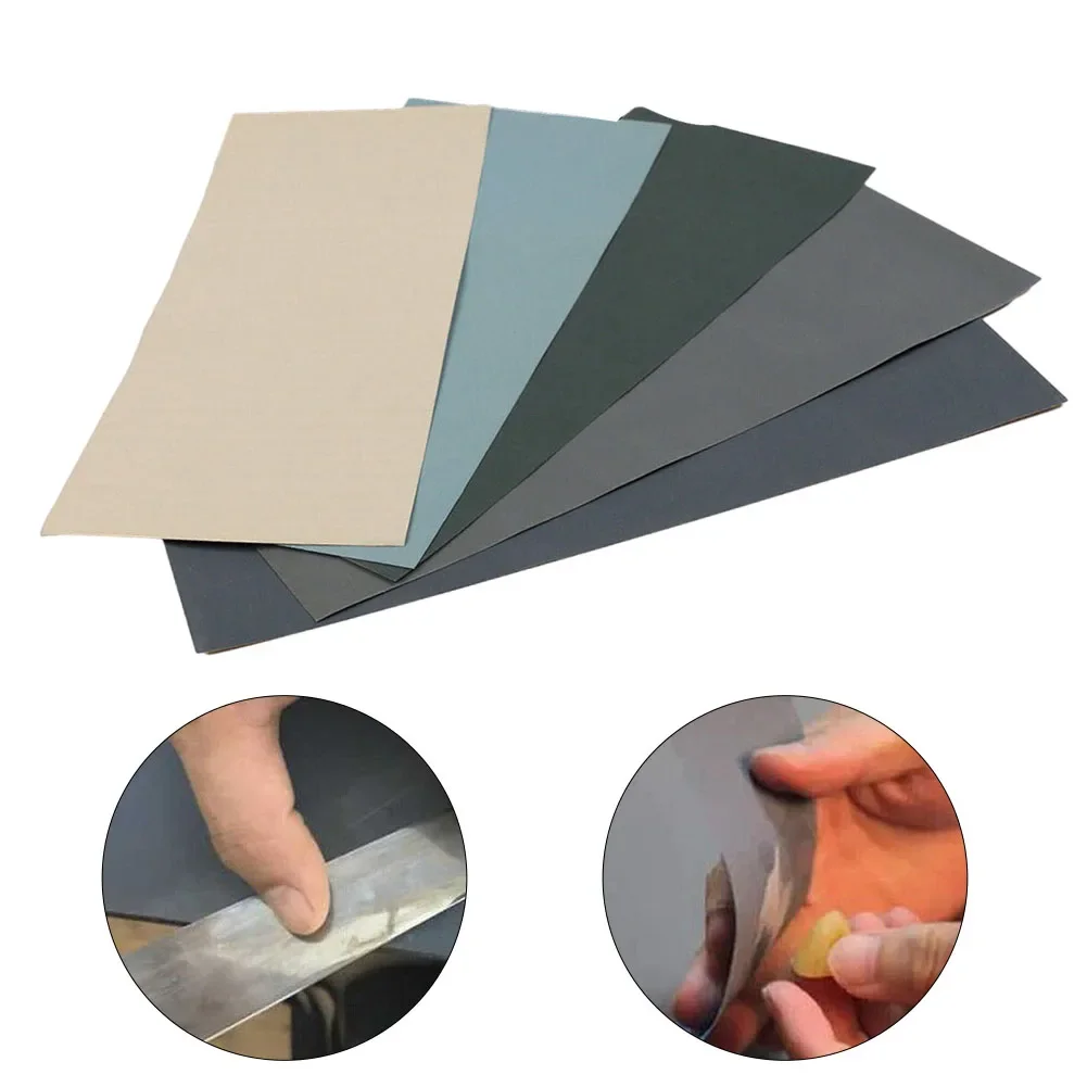 5Pcs Sandpaper Water/Dry Sanding Paper Abrasive Tool For Processing Paints Varnishes Fillers Car Maintenance Industry 2500-7000