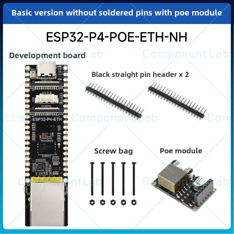 For Waveshare ESP32-P4 Development Board RJ45 100M Ethernet WiFi6 ESP32-C6 32MB PSRAM