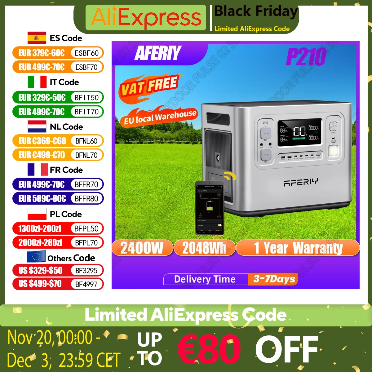 ESTACIÓN DE ENERGÍA AFERIY P210