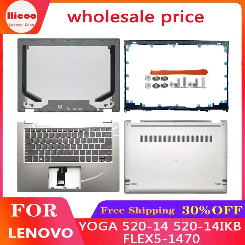 

Новинка, задняя крышка для Lenovo YOGA 520-14 520-14IKB FLEX5-1470 LCD/передняя рамка/клавиатура для рук/Нижняя крышка