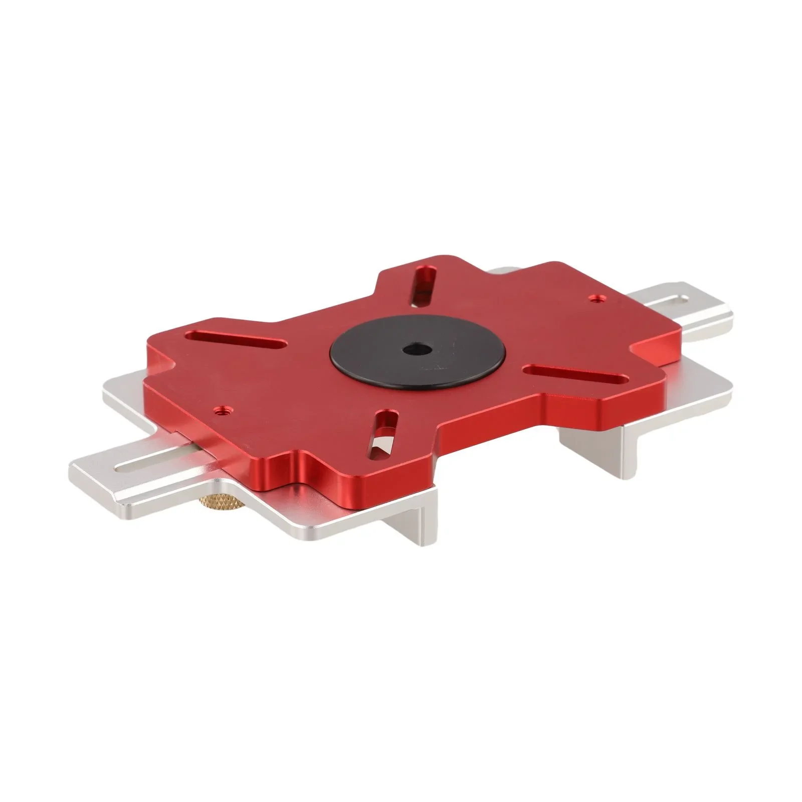 Woodworking Positioning Plate 2 in 1 Aluminum Alloy Slotted Template for Drawer Handle Punching with Adjustable Clamp and Scale