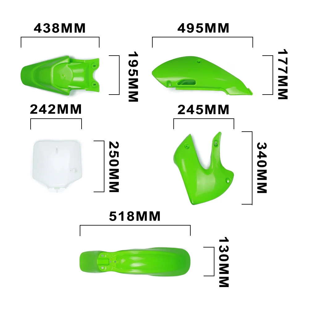 Motorcycle Plastics Kit Fender Farings For KAWASAKI KX65 2000-2013 KLX110 2002-2013 Motorcycles Accessories Front Fender