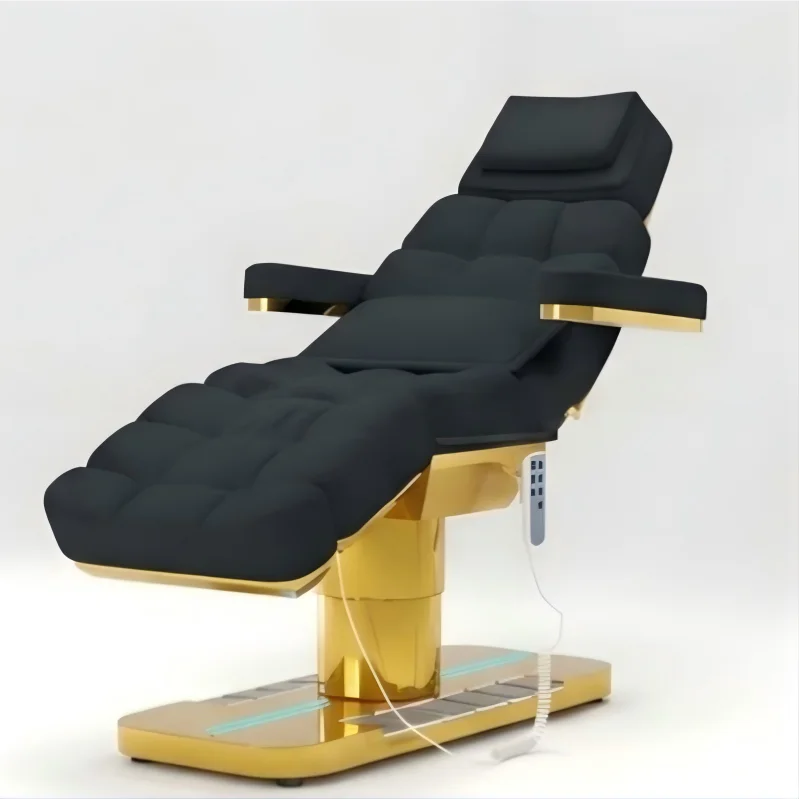 

Luxury Electric White Recliner Unique Salon Furniture for Beauty Spa 3 MotorTreatments Synthetic Leather Camillas Massage Bed