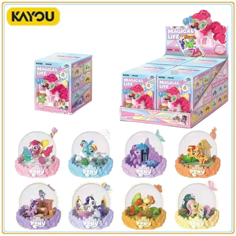 

В наличии оригинальный KAYOU My Little Pony мини-сцена аниме персонаж модель коллекция украшение для рабочего стола слепая коробка игрушки подарки