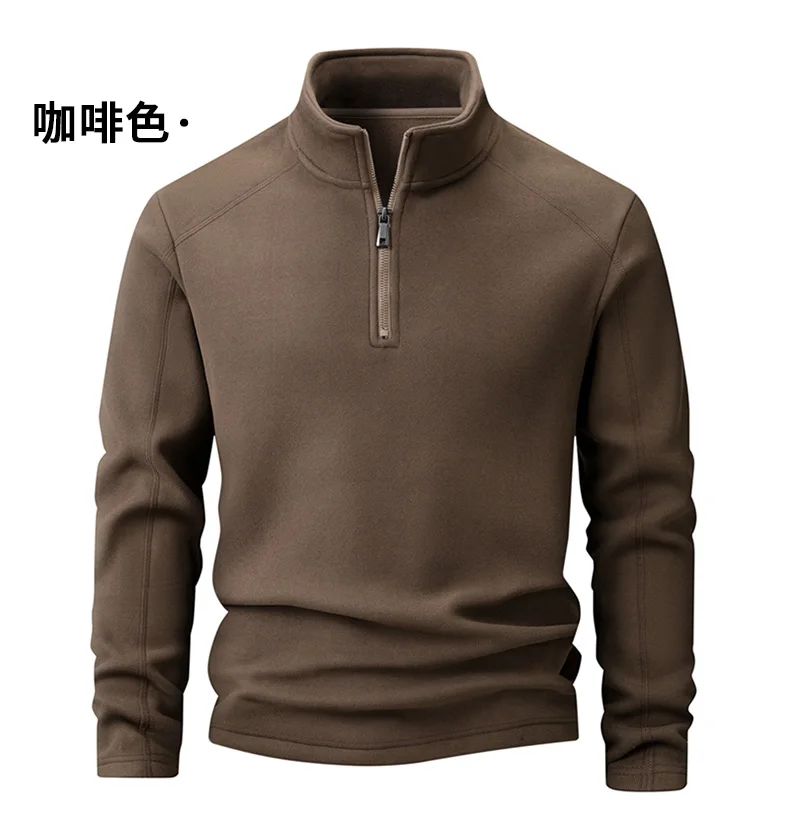 

Big Size Winter Sweatshirt Men Stand Up Collar Warm Pullover Male Half Zipper Polar Fleece Large Plus 9XL Zip-up Sport Loose Fit