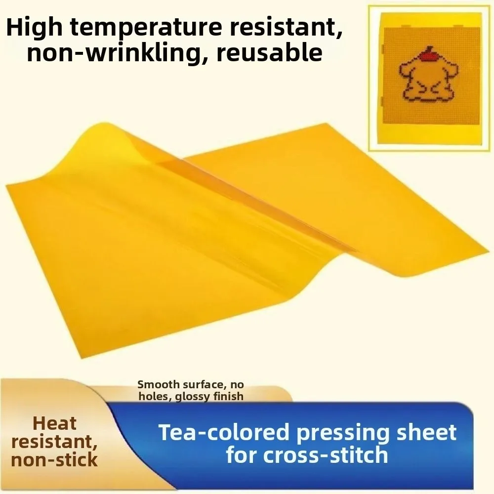 6Pcs DIY Melting Beads Baking Cloth Tawny Visible Beads Heat-resistant Paper Professional Non Stick Iron-on Auxiliary Mat