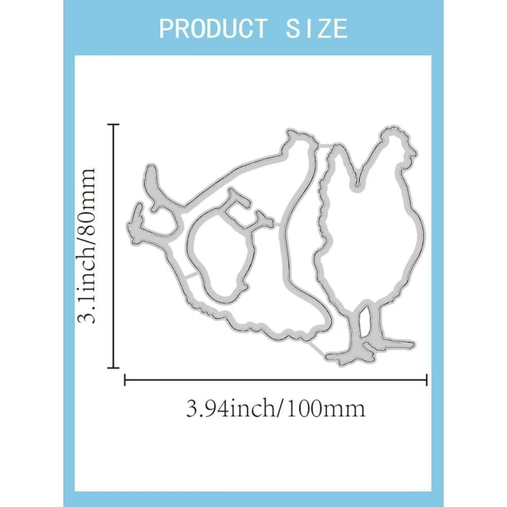 1Pc Henne Huhn Schneiden Stirbt Bauernhof Thema Carbon Stahl Schneiden Stirbt Schablonen Scrapbooking Vorlage für DIY Scrapbooking Fotoalbum