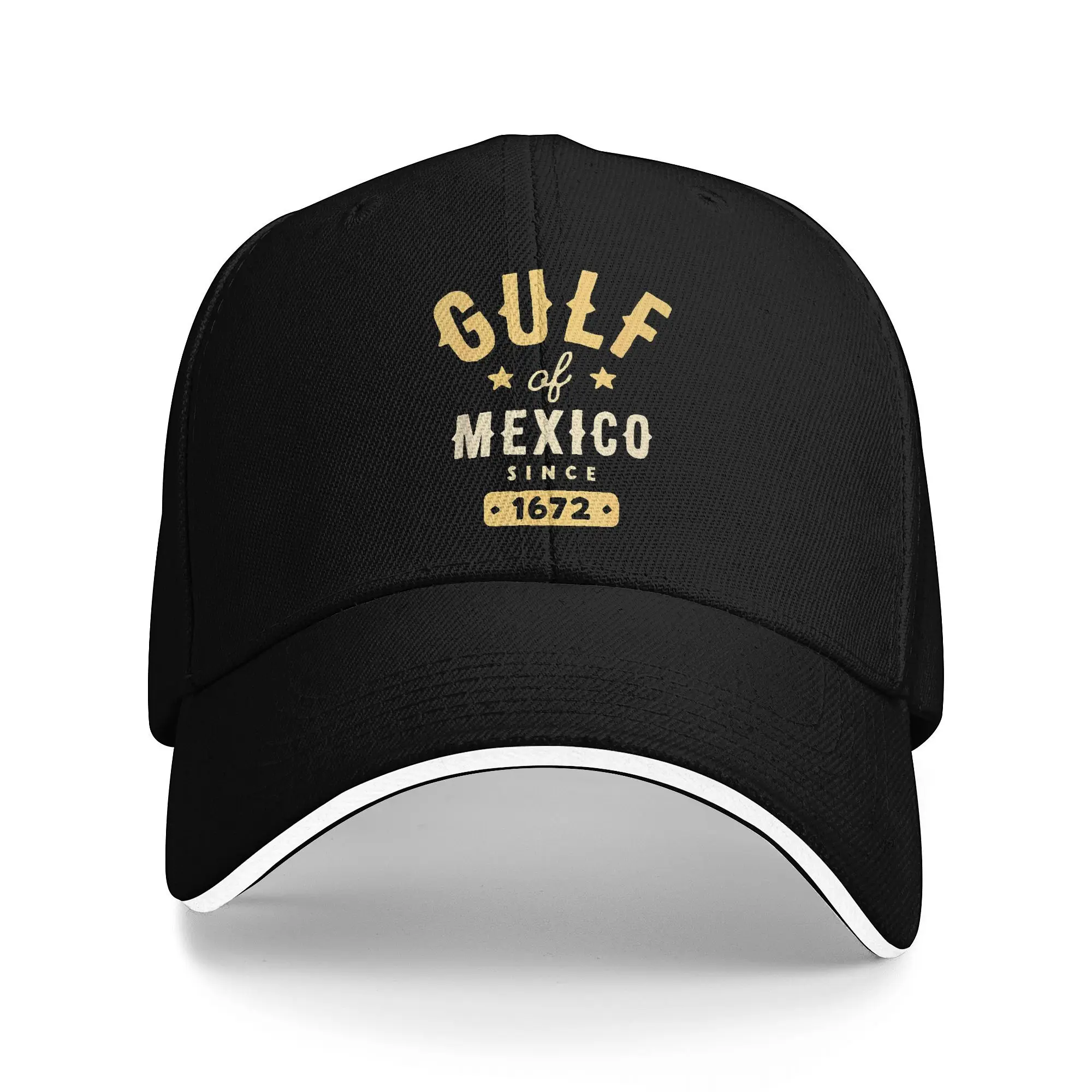 Summer Casual Baseball Cap Gulf of Mexico Since 1672 Running Hippie Trucker Hat For Female Male Sun Stylish Snapback Cap