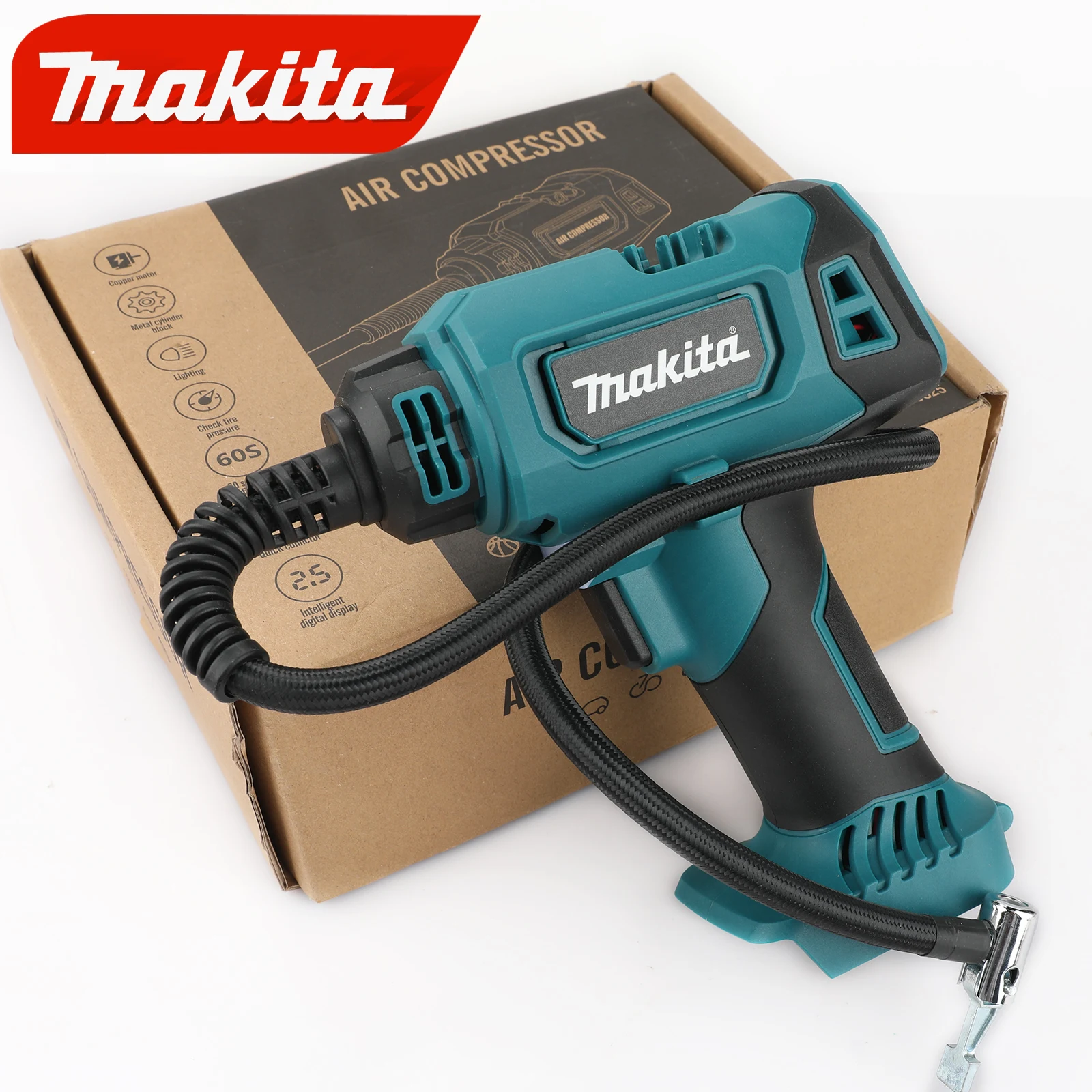 Makita DYS60 Automatic Cordless Inflator Electric Air Pump Car Tire Handheld Pump Inflator For Makita 18V Battery(No Battery)