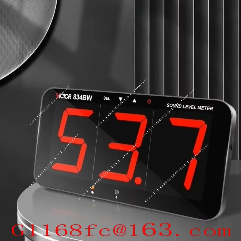 834BW Digital Noise Meter 4 Inch Display, WiFi Bluetooth - Wall Mounted Noise Monitor 30-130dB
