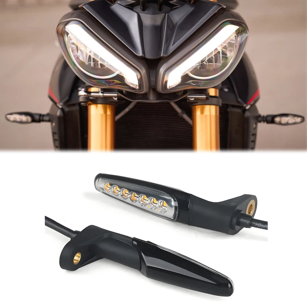 

﻿ Motorcycle Front Rear Turn Indicator Signal LED Blinkers Lights For Street Triple R RS Speed Triple 1200 RS Tiger 765 900