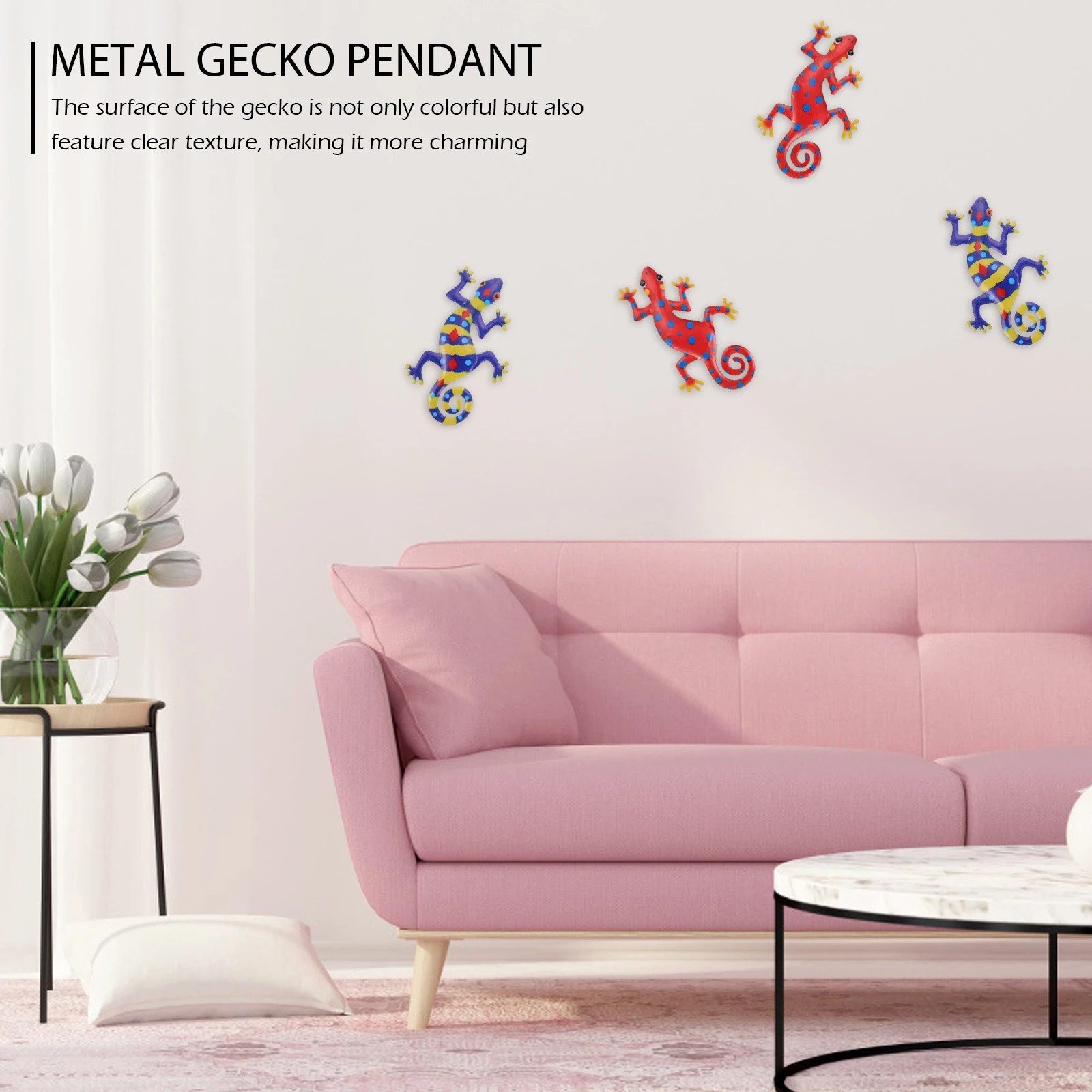 

Metal Wall Hanging Decorations Yard Lizard Gecko Backyard Balcony Climbing Ornaments Art Iron