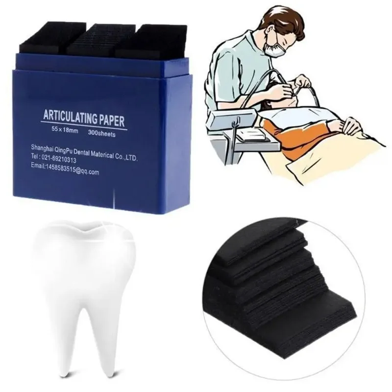 Dental Articulating Paper Strip Test Paper for Accurate Occlusal Bite Adjustment and Contact Testing Oral Care for Adults Kids