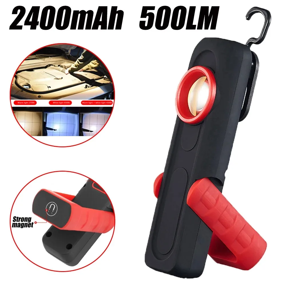 

LED Car Detailing Tools Car Paint Finish Lamp 500LM 2400mAh Scan Swirl Magnetic Grip Multifunction Auto Repair Working Lights