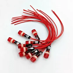 10Pcs AC 220V  Neon Indicator Pilot Signal Lamp Red Green yellow Light w 7.7