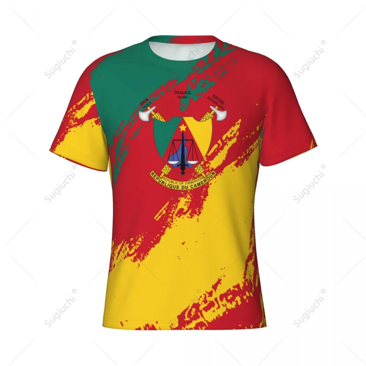 Custom Name Nunber Cameroon Flag Color Men Tight Sports T-shirt Women Tees jersey For Soccer Football Fans