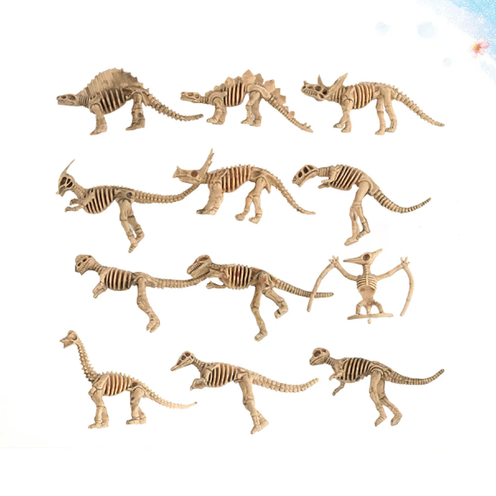 24pcs Dinosaur Display Mini Animal Figure Set Educational For Kids Baby Safe Plastic Party Decoration Handheld Figure