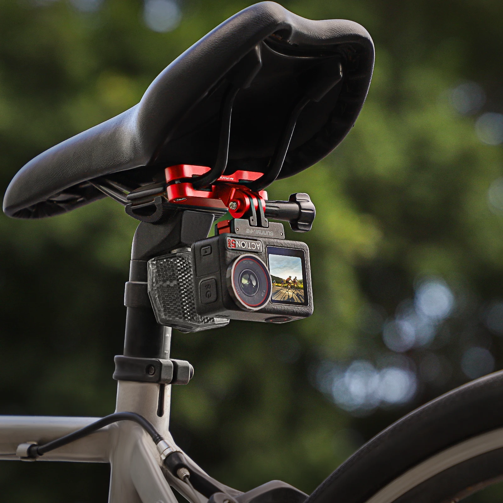 

For DJI Action5 Pro Bicycle Seat Mount for Insta360 X4 Mountain Bike Clip-on Bracket