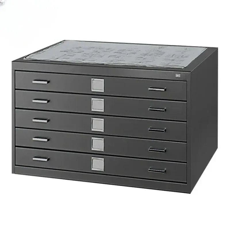 # Metal Steel Horizontal Flat File Cabinet Paper Drawing Map Plan Storage Cabinet Office Document Organizer