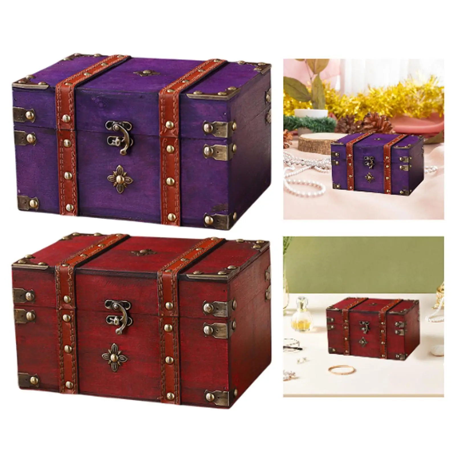 

Коробка с сокровищами, органайзер для ювелирных изделий, настольный контейнер для ювелирных изделий, чехол для безделушек для кулонов, подвески, браслеты, серьги-гвоздики, кольца