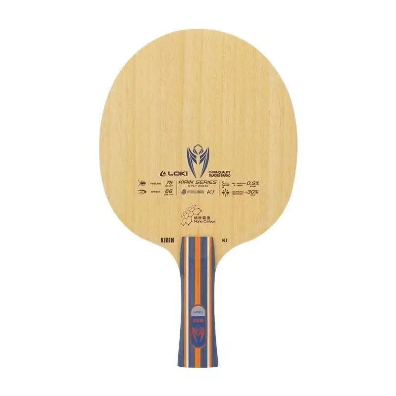 Original LOKI Kirin K3 Tischtennisschläger 5 Holz 2 Carbon Ping-Pong-Schläger für Anfängertraining OFF+ mit Loki-Tasche – Detail 10