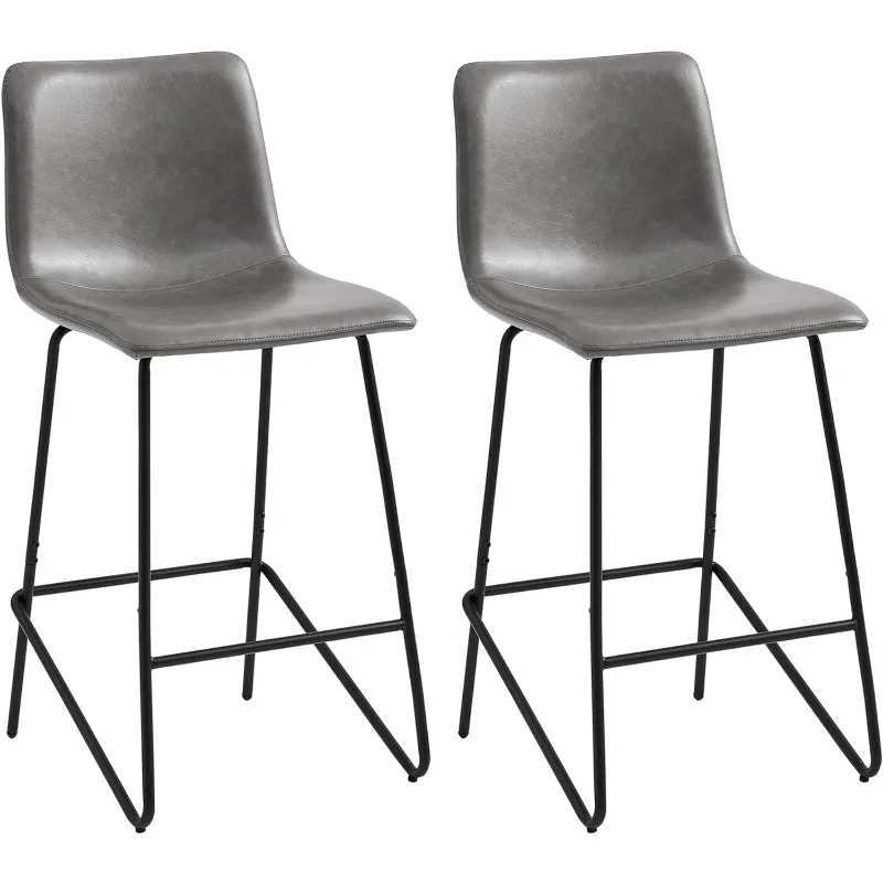 Barhocker, Stoff gepolsterter Barhocker mit Rückenlehne