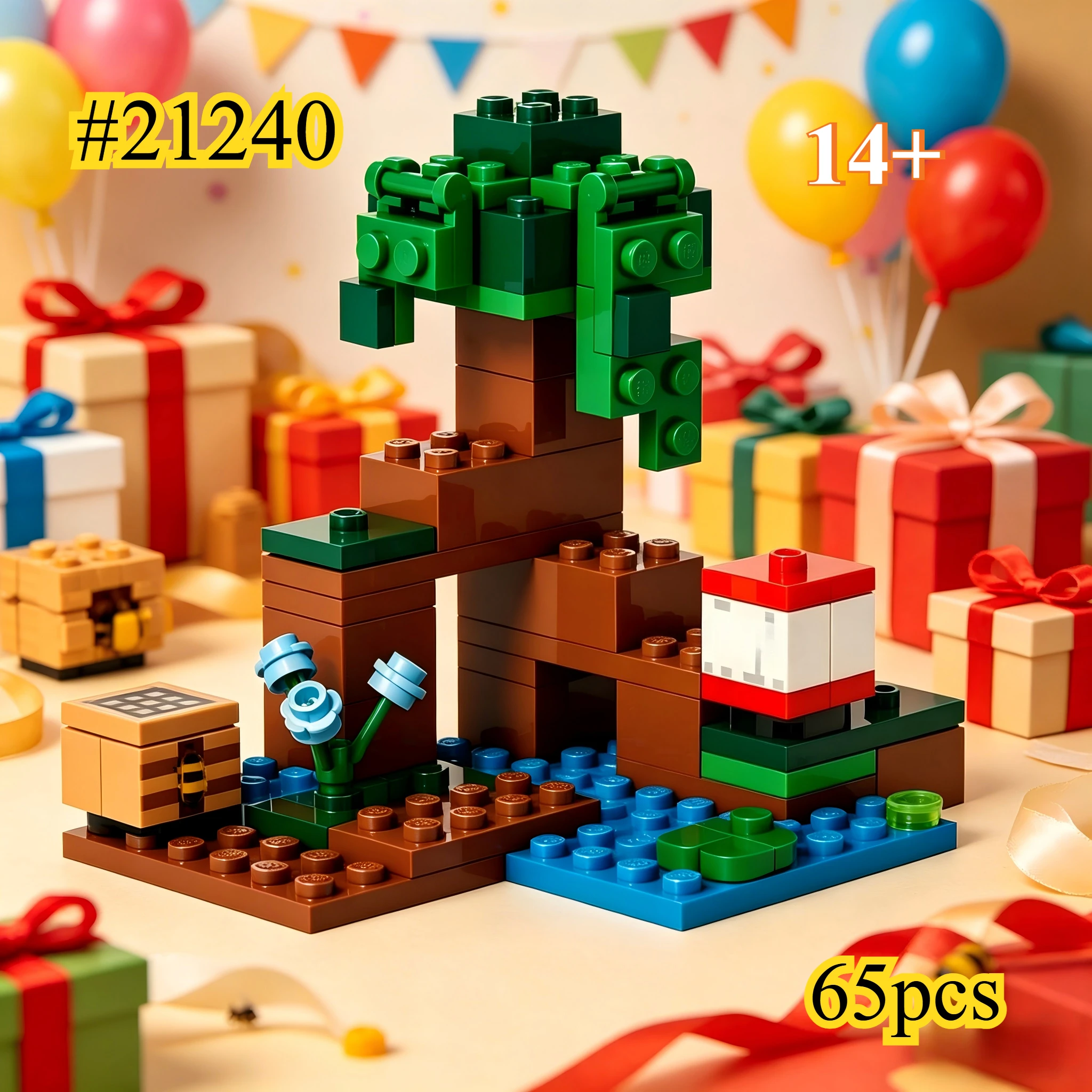 

Hands-on Adventure Model 21240 Building Blocks Sets Suitable for Birthday Gifts Compatible with Legoed Particles ，65pcs.