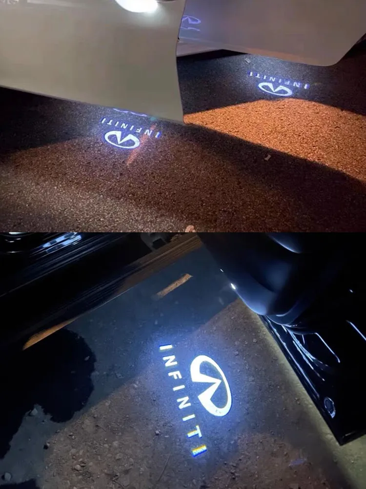 

LED Car Door Welcome Logo Projector Ghost Shadow Light For Infiniti QX70 QX80 FX G M EX QX30 JX35 QX50 EX25 Q50 Q60 Q70 QX60