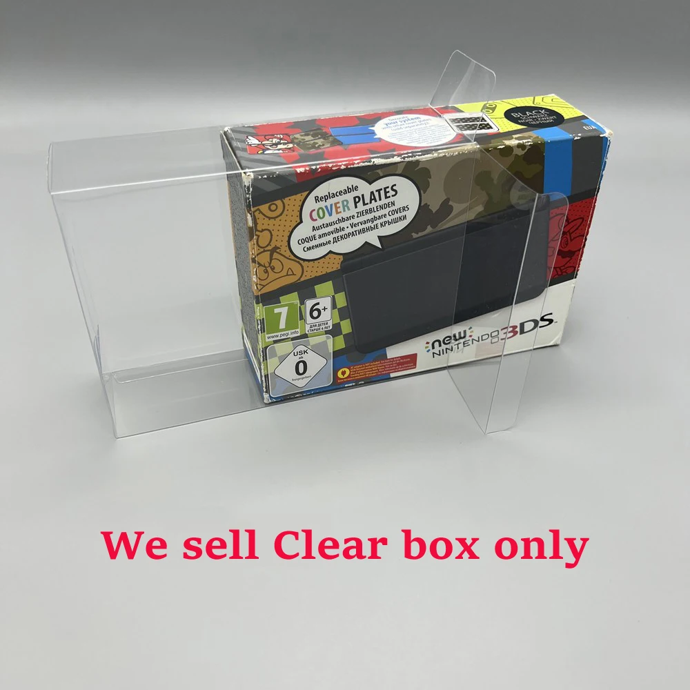 Transparent Clear box European version  for New 3DS Game controller collection storage protective box