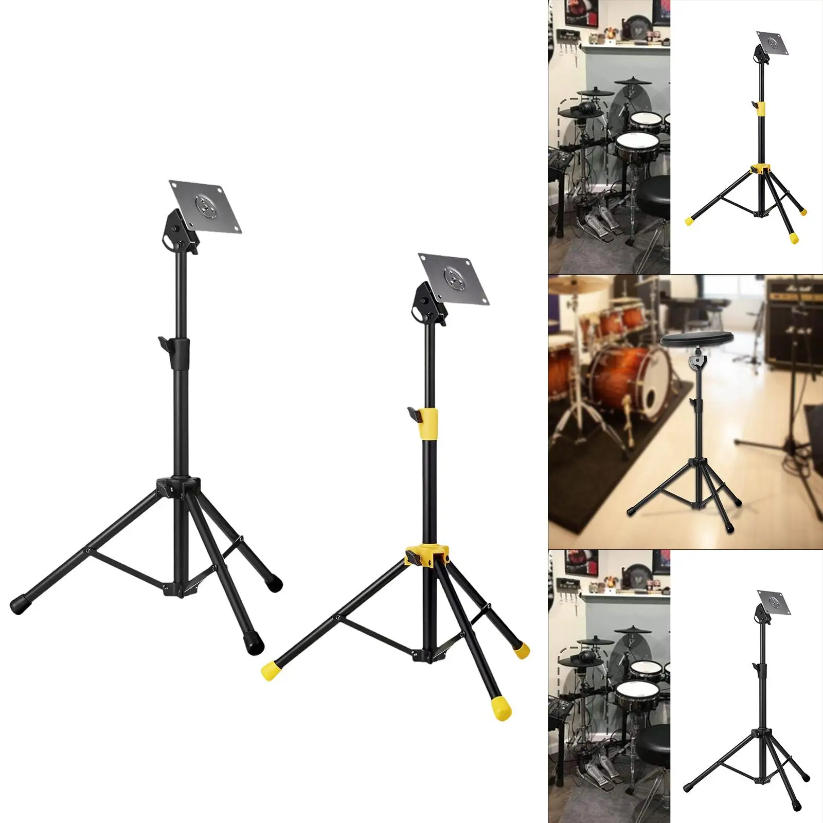 Electronic Mounting Stand with Plate Portable Practice Accessory Electronic Module Metal Compact Lightweight Drum Pad Stand