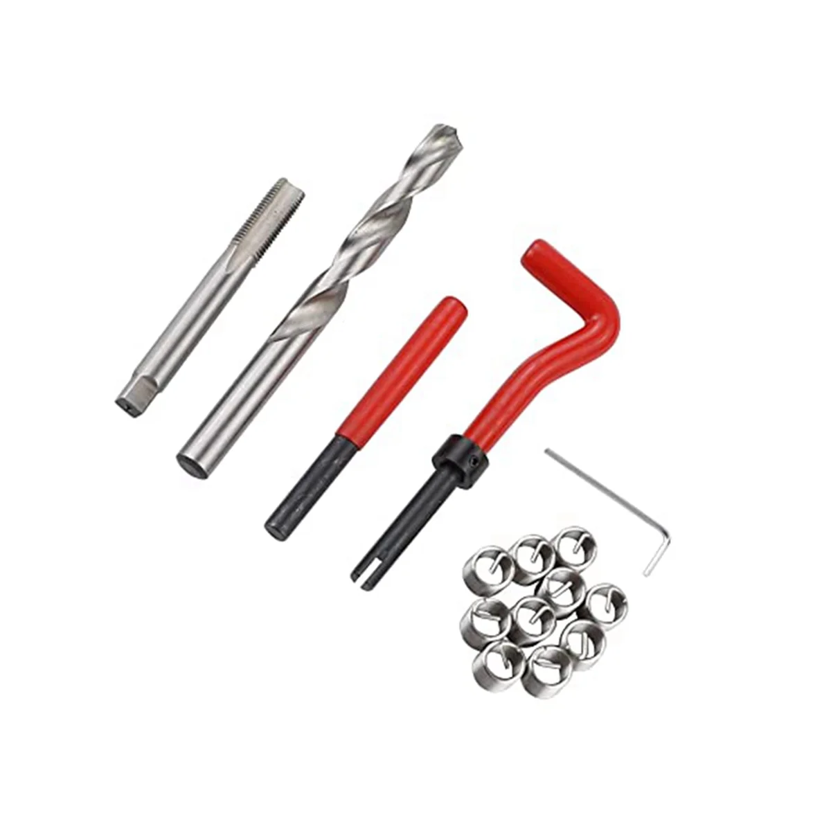 Imagem -03 - Kit de Reparo de Rosca Métrica Conjunto de Inserção de Reparo de Rosca Inserções de Fio M12 x 1.25 mm 15 Pcs