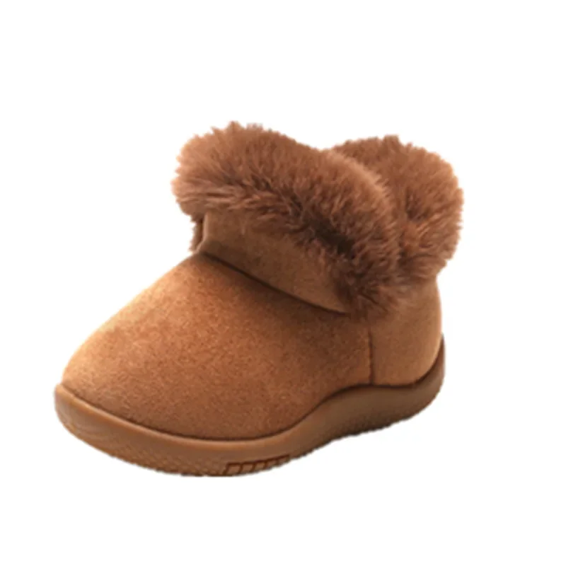 Plüsch Warme Kinder Schnee Stiefel Baby Mädchen Schuhe Baumwolle Schuhe Erste Wanderer Rutschfeste Säuglingsstiefel