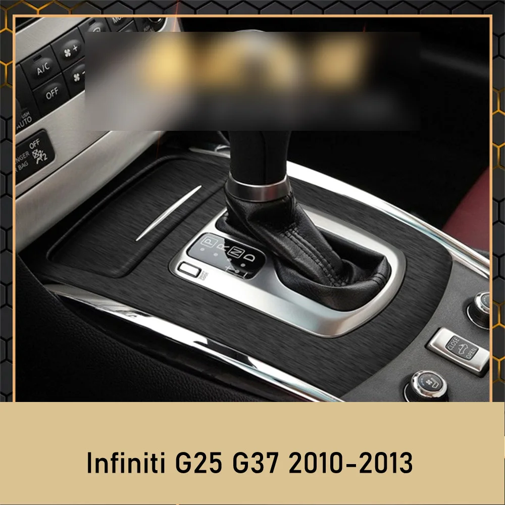 For Infiniti G25 G37 2007-2013 Interior Central Control Panel Door Handle Carbon Fiber Sticker Decals Car styling Accessorie