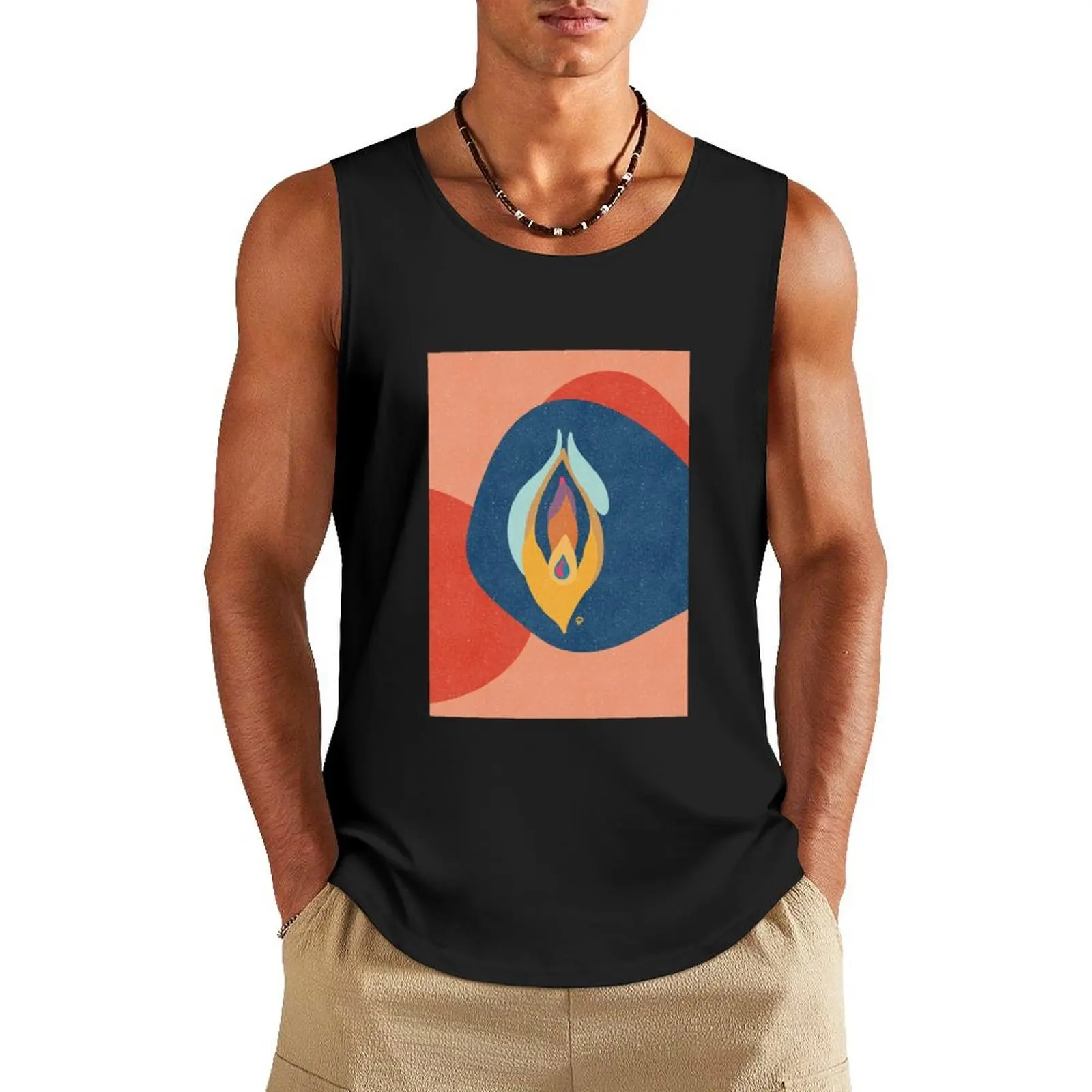 

VGNA #012 Vulva Painting Tank Top gym wear men anime top