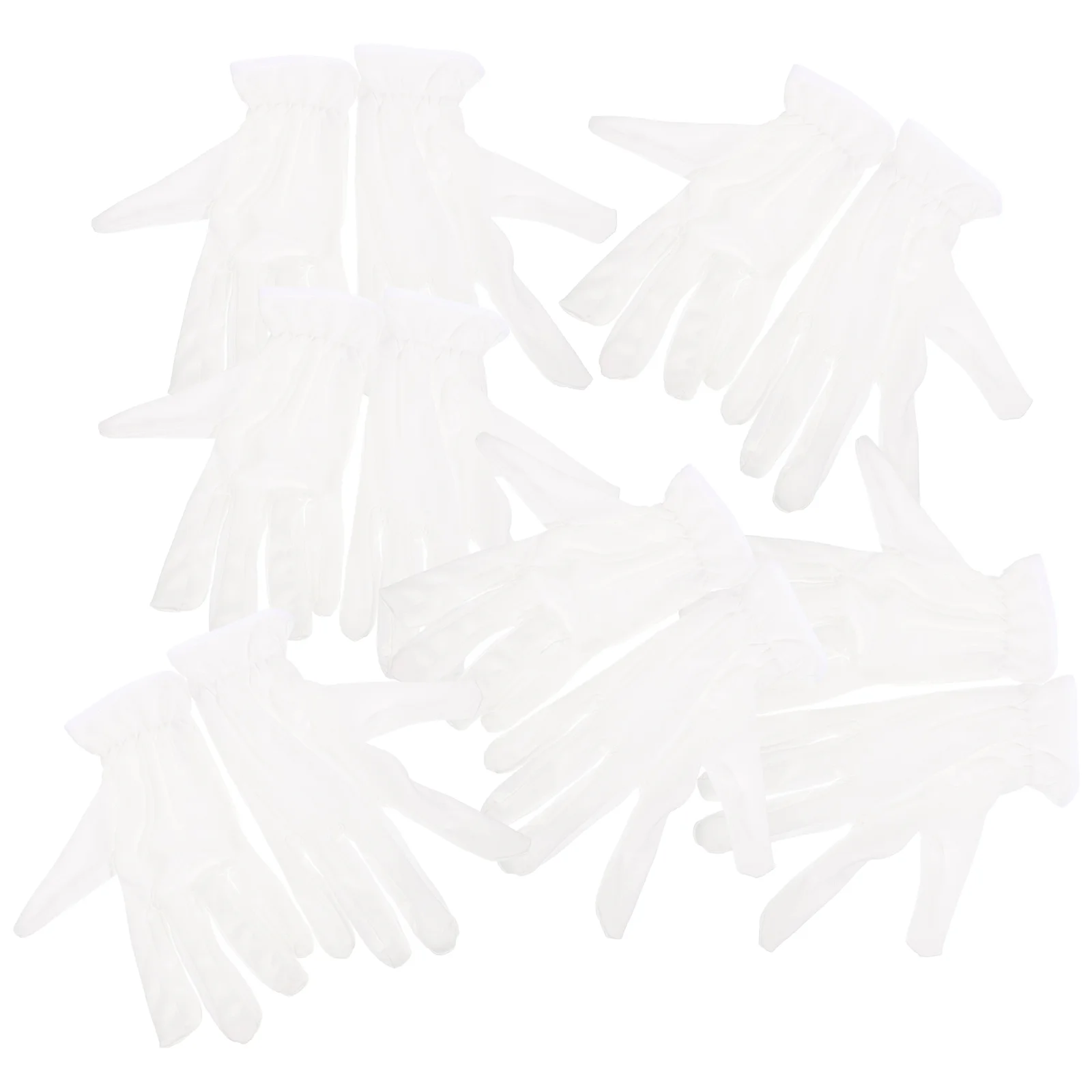 6 Pairs Jewelry Gloves Mittens White Cotton Artwork Women Inspection Black for Handling