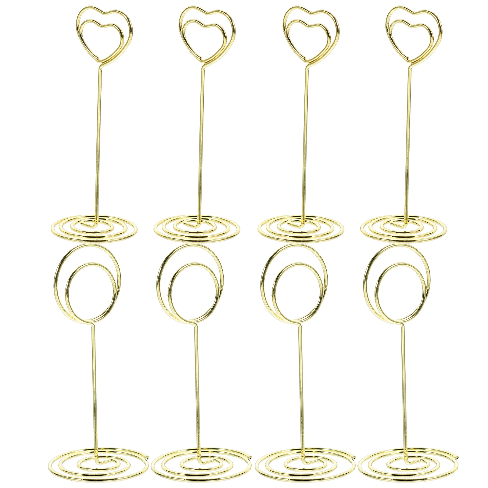 

8 Pcs Desktop Note Holder Picture Holders for Tables Wedding Number Name Card Lollipop Sign Stands Golden Office