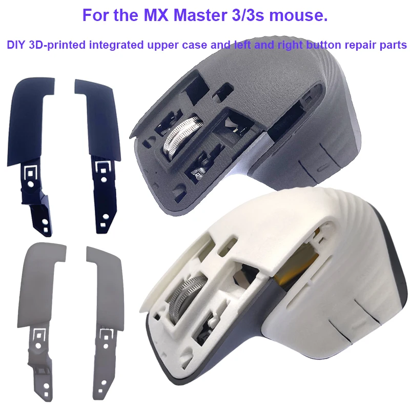 

For MX Master 3/3s Wireless Mouse Universal 3D Printed Integrated Upper Shell Left Right Button DIY Repair Replacement Parts