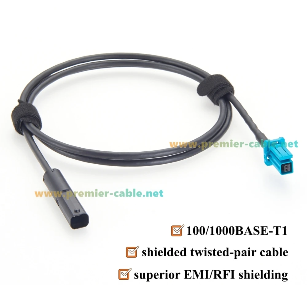 Amphenol NETBridge Stecker auf TE MATEnet Buchse Automobil-Ethernet-Kabel 100/1000BASE-T1 Abgeschirmtes Kabel NTHCM011A10S zu 2302510-9 – Detail 5