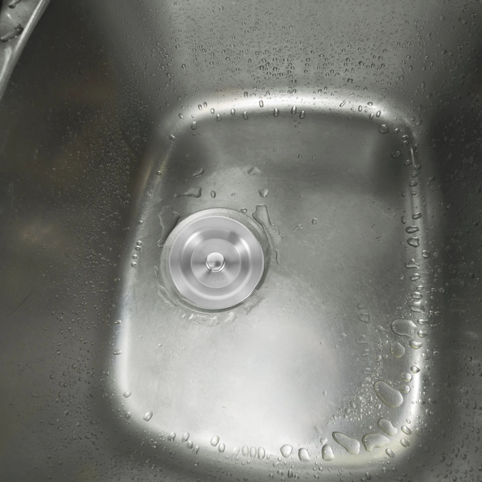 

Stainless Steel Drain Cover Water Basin Stopper Watertight Seal Odor Blocking Easy Clean Kitchen Sink Strainer Kitchen Sink