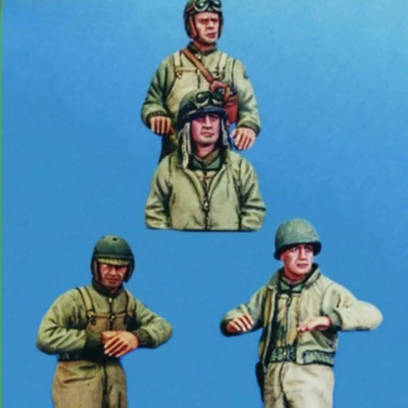 

Масштаб 1/35, фигурка из смолы, комплект модели в сборе, американский TANK CREW, историческая военная миниатюрная статуя, в разобранном виде и неокрашенная 345