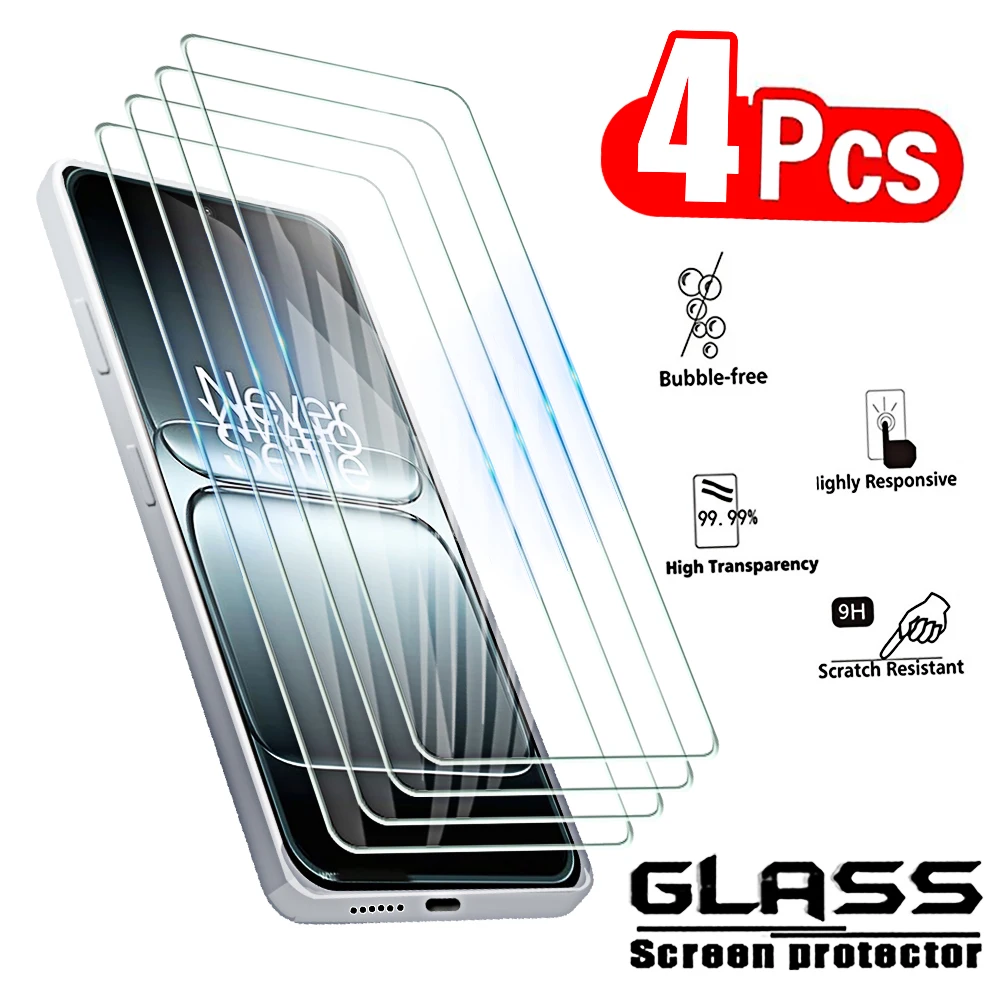 4 Stück gehärtetes Glas für Oneplus 13t 13s 13r Displayschutzfolien vorne HD-Folie auf für One+ 1+ Oneplus13 13 T S R