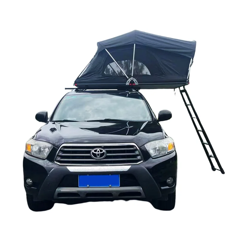 Car Camping Roof Top Tent 2-3 Person Aluminum Alloy Folding Lightweight Rooftop Tent