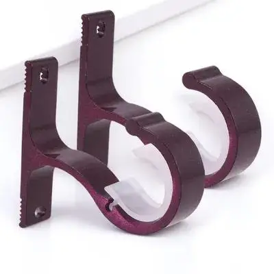

2pcs Aluminum Alloy Curtain Bracket Thick Single Mounting For Heavy Curtains Blinds Golden Robust Metal Support Semicircular