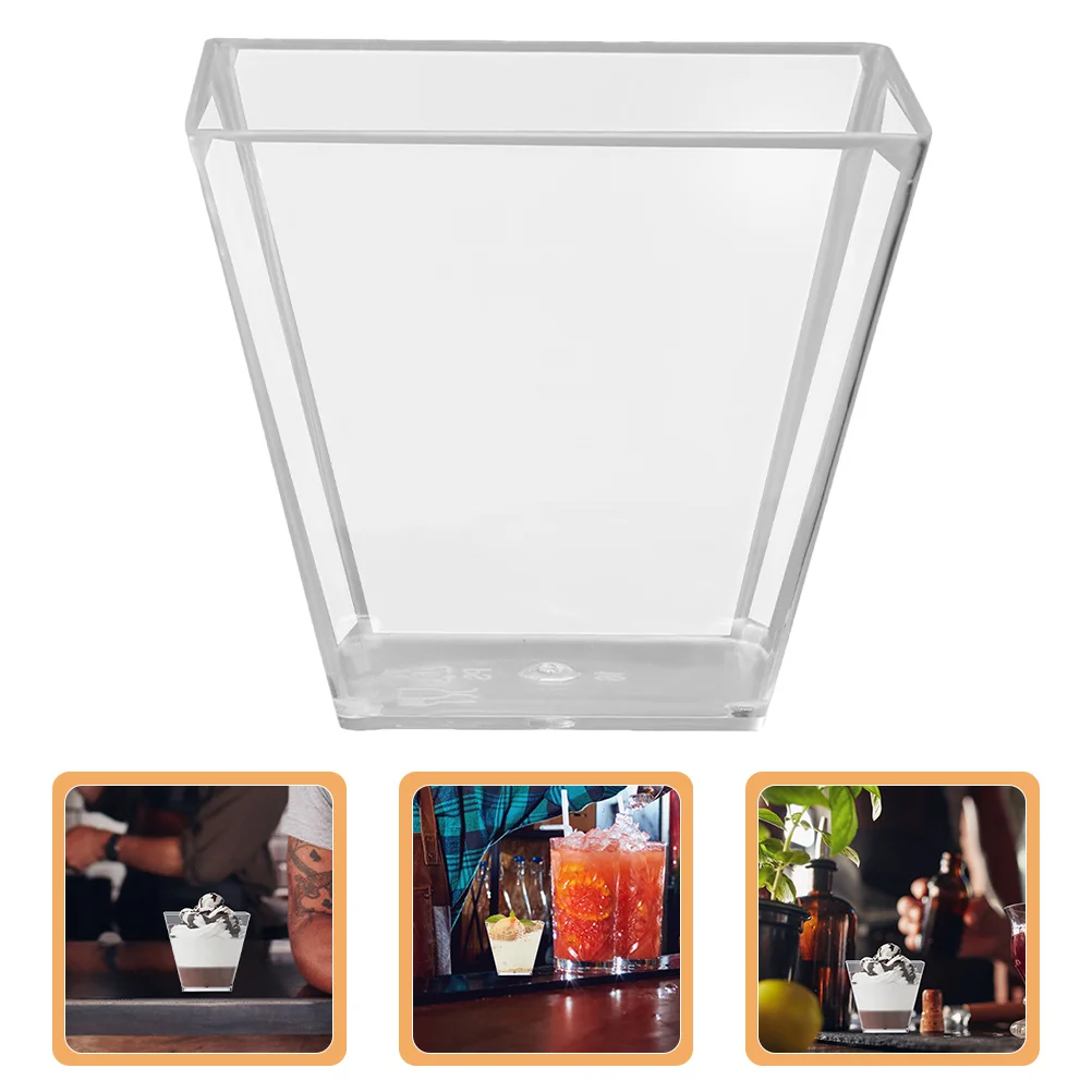 

80pcs Clear Dessert Cups 60Ml Transparent Plastic Mousse Pudding Ice Cups Multi-Use Mini Dessert Containers For Cake